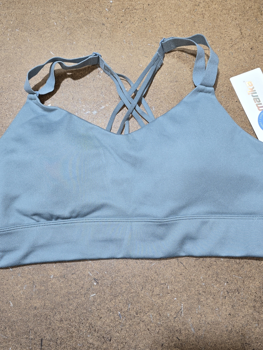 NWT Marika Strappy Dusty Blue Sports Bra
